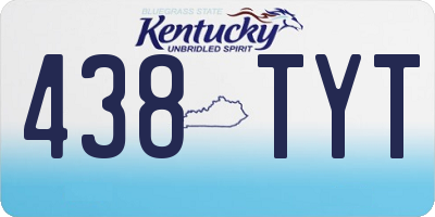 KY license plate 438TYT