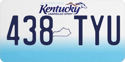 KY license plate 438TYU