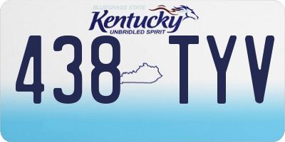KY license plate 438TYV