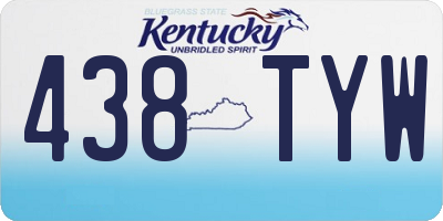 KY license plate 438TYW