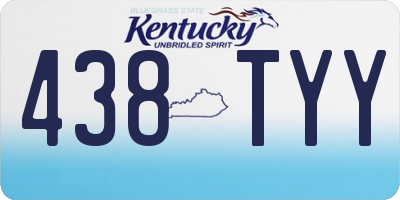 KY license plate 438TYY