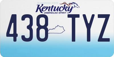 KY license plate 438TYZ