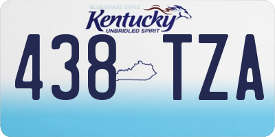 KY license plate 438TZA