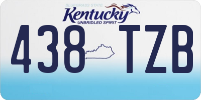 KY license plate 438TZB