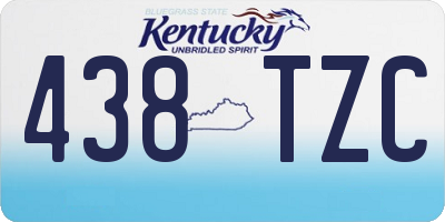KY license plate 438TZC