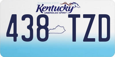 KY license plate 438TZD