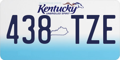 KY license plate 438TZE