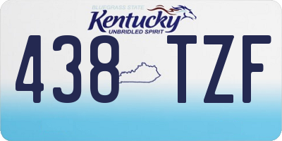 KY license plate 438TZF