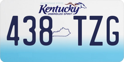 KY license plate 438TZG