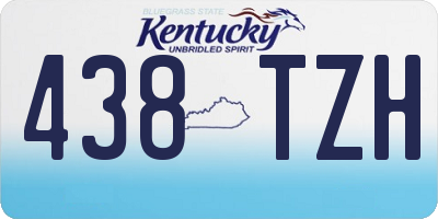 KY license plate 438TZH
