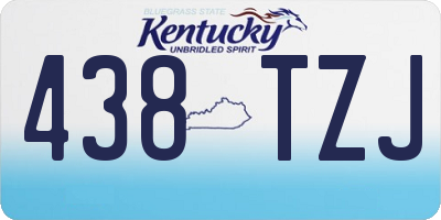 KY license plate 438TZJ