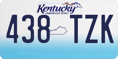 KY license plate 438TZK