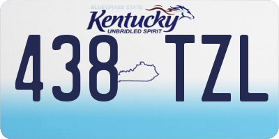 KY license plate 438TZL