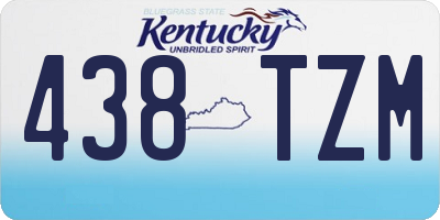 KY license plate 438TZM