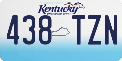 KY license plate 438TZN