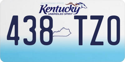 KY license plate 438TZO