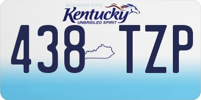 KY license plate 438TZP
