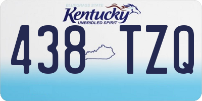 KY license plate 438TZQ