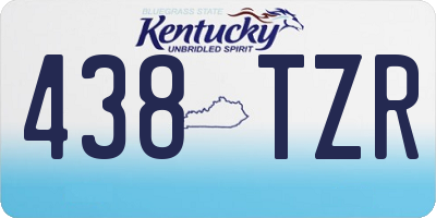KY license plate 438TZR