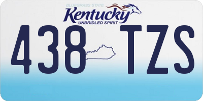KY license plate 438TZS