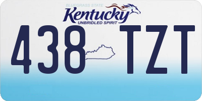 KY license plate 438TZT