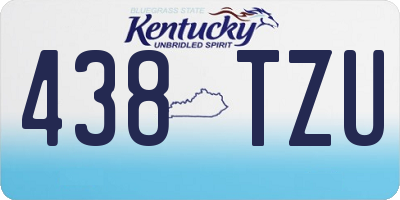 KY license plate 438TZU