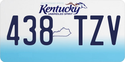 KY license plate 438TZV