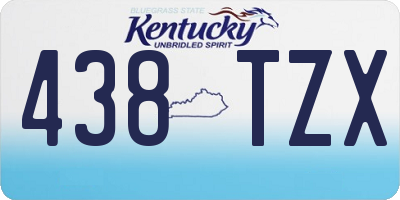 KY license plate 438TZX