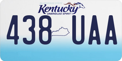 KY license plate 438UAA