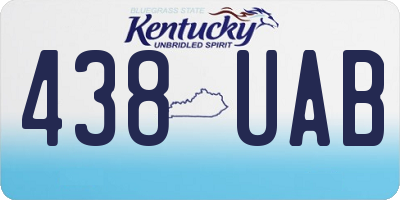 KY license plate 438UAB