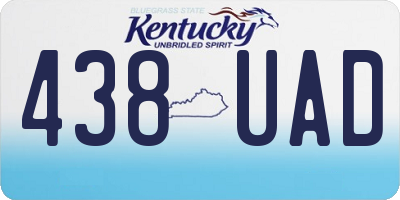KY license plate 438UAD