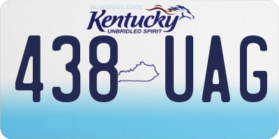 KY license plate 438UAG
