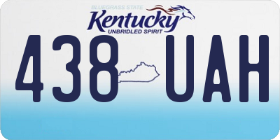 KY license plate 438UAH