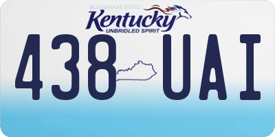 KY license plate 438UAI