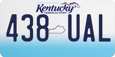 KY license plate 438UAL