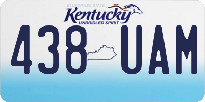 KY license plate 438UAM