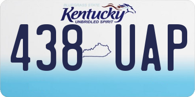 KY license plate 438UAP