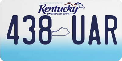 KY license plate 438UAR
