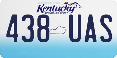 KY license plate 438UAS