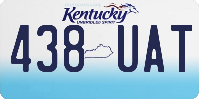 KY license plate 438UAT