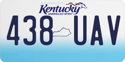 KY license plate 438UAV