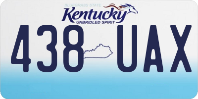KY license plate 438UAX