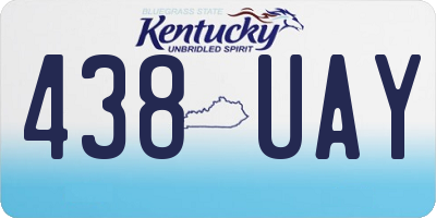 KY license plate 438UAY