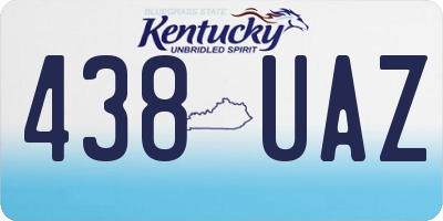 KY license plate 438UAZ