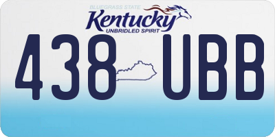 KY license plate 438UBB