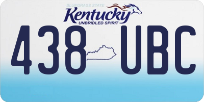 KY license plate 438UBC