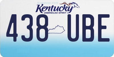 KY license plate 438UBE