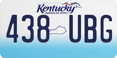 KY license plate 438UBG