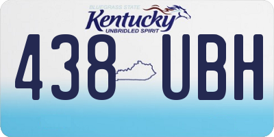 KY license plate 438UBH