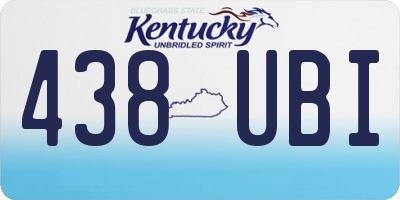 KY license plate 438UBI